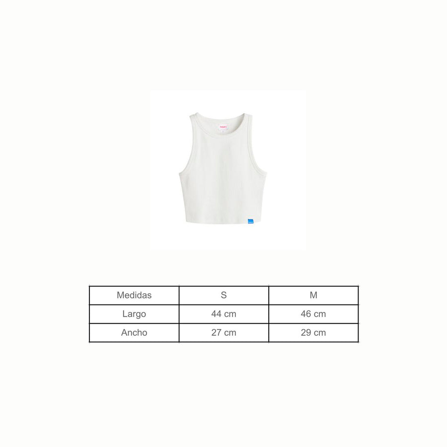 White Crop Tank Top
