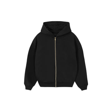 BLACK ZIP HOODIE