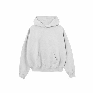 GREY MARL HOODIE CROPPED