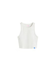 White Crop Tank Top